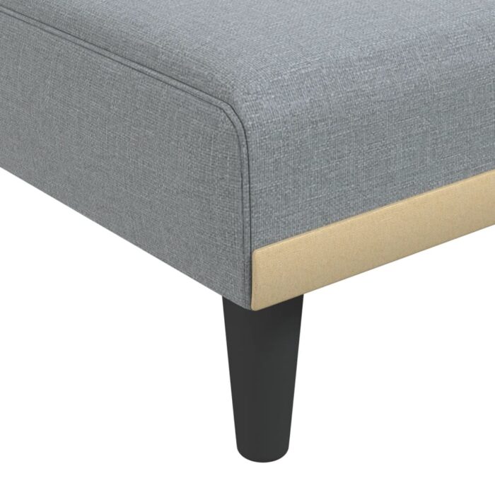 Schlafsofa in L-Form Dunkelgrau 255x140x70 cm Stoff – Bild 9