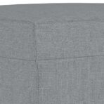 Sessel mit Hocker Hellgrau 60 cm Stoff – Bild 7