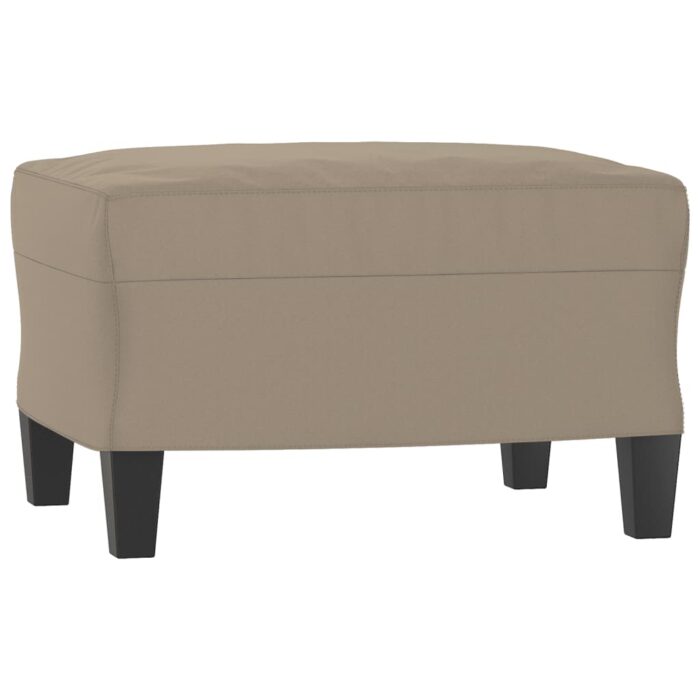 3-Sitzer-Sofa mit Hocker Taupe 180 cm Mikrofasergewebe – Bild 5