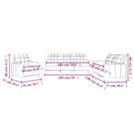 3-tlg. Sofagarnitur mit Kissen Schwarz Kunstleder – Bild 8