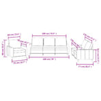 3-tlg. Sofagarnitur mit Kissen Schwarz Kunstleder – Bild 8
