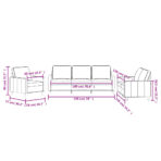 3-tlg. Sofagarnitur mit Kissen Hellgrau Samt – Bild 7