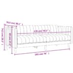 3-tlg. Sofagarnitur Hellgrau Stoff – Bild 9