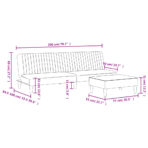 2-tlg. Sofagarnitur Blau Samt – Bild 11