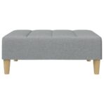 Schlafsofa 2-Sitzer mit Fusshocker Dunkelgrau Stoff – Bild 6