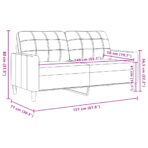 3-tlg. Sofagarnitur Hellgrau Stoff – Bild 10