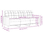 3-tlg. Sofagarnitur mit Kissen Hellgrau Samt – Bild 10