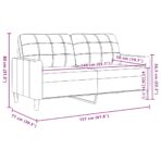 3-tlg. Sofagarnitur mit Kissen Hellgrau Samt – Bild 8