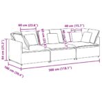 Modulares Sofa mit Kissen Stoff Hellgrau – Bild 10
