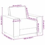 Sofa 3 pcs Beige 219 x 80 x 82 cm Leinen – Bild 12