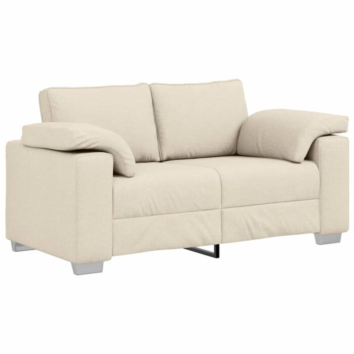 Sofa 3 pcs Beige 219 x 80 x 82 cm Leinen – Bild 5