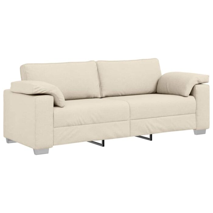 Sofa 3 pcs Beige 219 x 80 x 82 cm Leinen – Bild 6