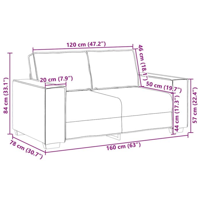 Sofa 3 pcs Hellgrau 220 x 80 x 84 cm Stoff – Bild 13