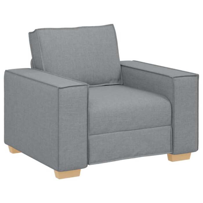 Sofa 3 pcs Hellgrau 220 x 80 x 84 cm Stoff – Bild 4