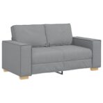 Sofa 3 pcs Hellgrau 220 x 80 x 84 cm Stoff – Bild 5
