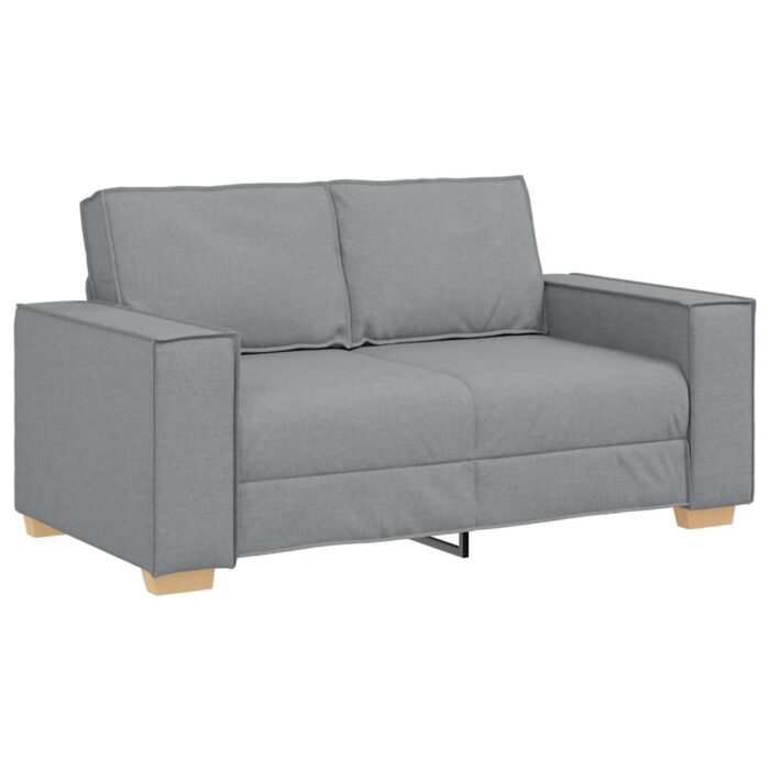 Sofa 3 pcs Hellgrau 220 x 80 x 84 cm Stoff – Bild 5