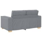 Sofa 3 pcs Hellgrau 220 x 80 x 84 cm Stoff – Bild 8