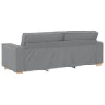 Sofa 3 pcs Hellgrau 220 x 80 x 84 cm Stoff – Bild 9