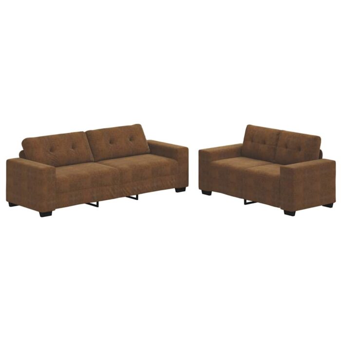 | Sofa | 2 pcs Dunkelgrau 221 x 78 x 80 cm Kunstleder – Bild 2
