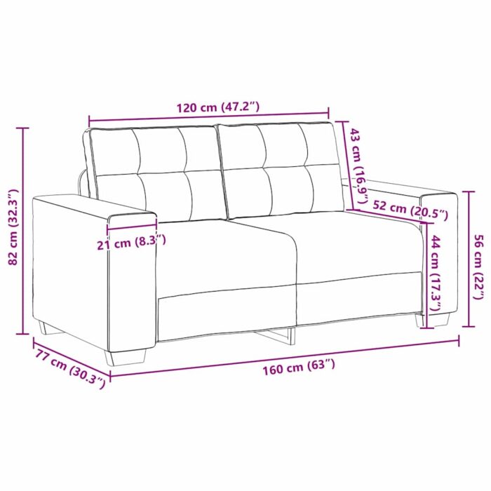 2-teiliges Sofa-Set mit Kissen, dunkelgrüner Samt – Bild 10