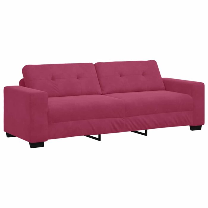 2-teiliges Sofa-Set mit Kissen, dunkelgrüner Samt – Bild 5