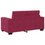 2-teiliges Sofa-Set mit Kissen, dunkelgrüner Samt – Bild 6