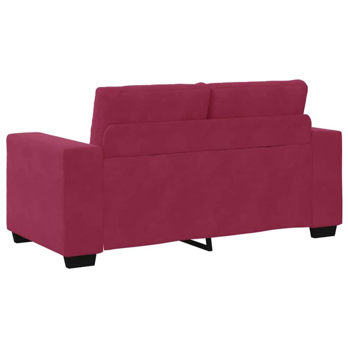 2-teiliges Sofa-Set mit Kissen, dunkelgrüner Samt – Bild 6