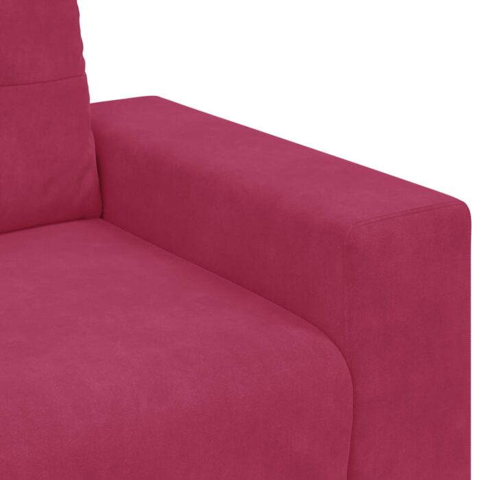 2-teiliges Sofa-Set mit Kissen, dunkelgrüner Samt – Bild 8