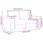 2-tlg. Sofagarnitur mit Kissen Hellgrau Stoff – Bild 10