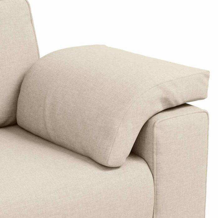 Sofa 2 pcs Hellgrau 219 x 80 x 82 cm Stoff – Bild 8
