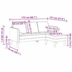 Sofa Set mit Kissen 2 pcs Hellgrau Polyester – Bild 12