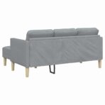 Sofa Set mit Kissen 2 pcs Hellgrau Polyester – Bild 8