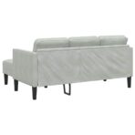 Sofa Set mit Kissen 2 pcs Hellgrau Polyester – Bild 8