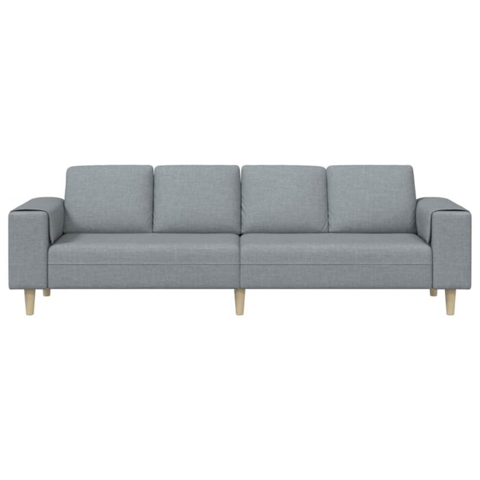 Wohnzimmer Couch Hellgrau 250 x 77 x 76 cm Polyester – Bild 4