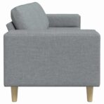 Wohnzimmer Couch Hellgrau 250 x 77 x 76 cm Polyester – Bild 5