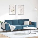 Wohnzimmer Couch Blau 250 x 77 x 76 cm