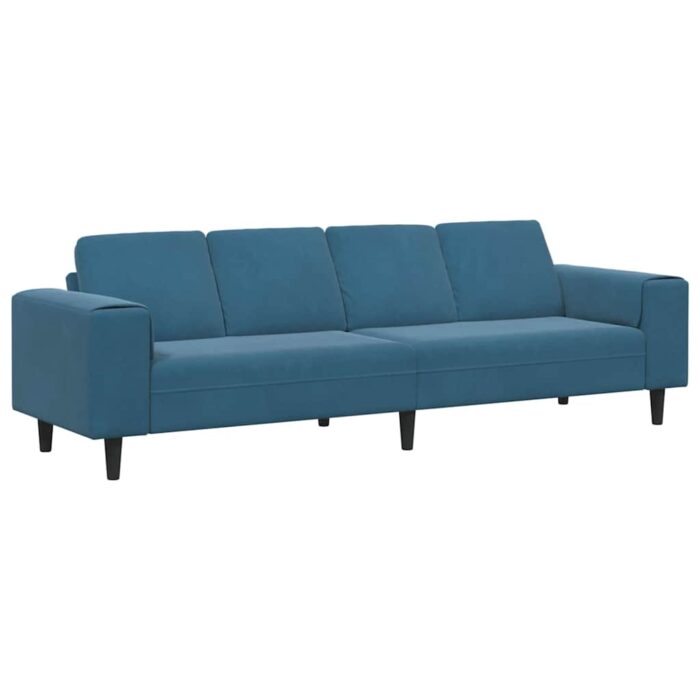 Wohnzimmer Couch Blau 250 x 77 x 76 cm – Bild 2