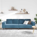 Wohnzimmer Couch Blau 250 x 77 x 76 cm – Bild 3