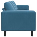 Wohnzimmer Couch Blau 250 x 77 x 76 cm – Bild 5