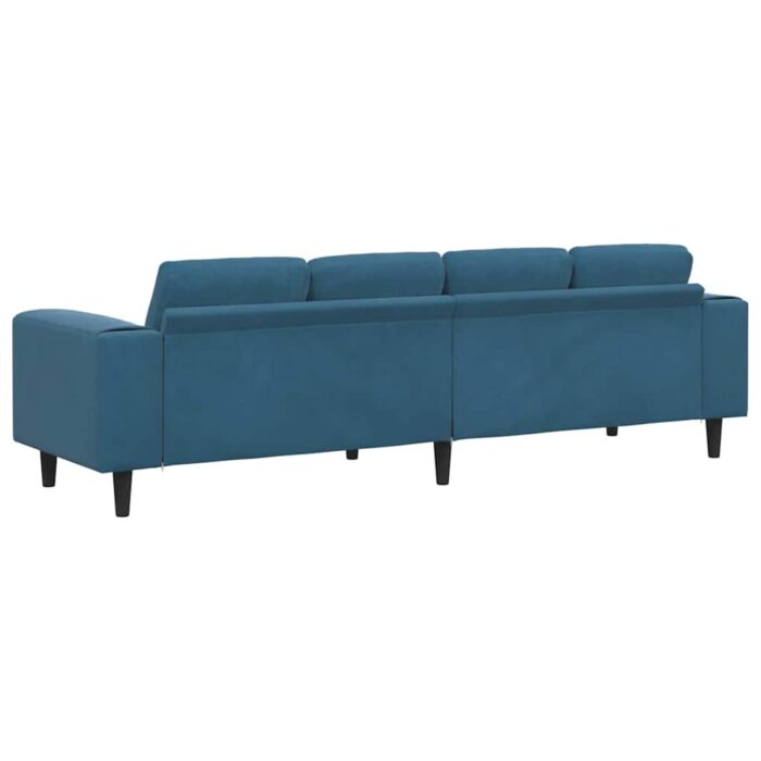 Wohnzimmer Couch Blau 250 x 77 x 76 cm – Bild 6