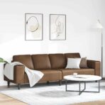 Wohnzimmer Couch Hellgrau 250 x 77 x 76 cm