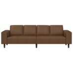 Wohnzimmer Couch Hellgrau 250 x 77 x 76 cm – Bild 4