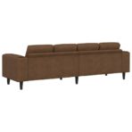 Wohnzimmer Couch Hellgrau 250 x 77 x 76 cm – Bild 6
