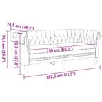 Wohnzimmer Couch 2 pcs Hellgrau Stoff – Bild 8