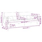 Schlafsofa mit Kissen Blau Samt – Bild 12