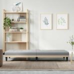 Schlafsofa mit Getränkehaltern Hellgrau Stoff – Bild 3