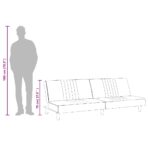 Schlafsofa Hellgrau Stoff – Bild 12