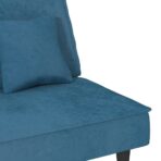 Schlafsofa Blau Samt – Bild 10