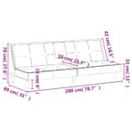 Schlafsofa mit Getränkehaltern Blau Samt – Bild 13