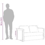 Bodensofa mit Schlaffunktion Hellgrau 112x174x55 cm Stoff – Bild 13